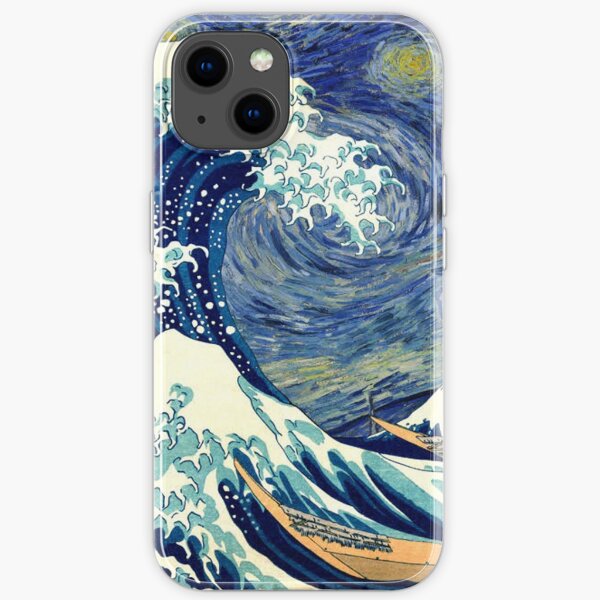 Starry Night The Great Wave Off Kanagawa iPhone Soft Case