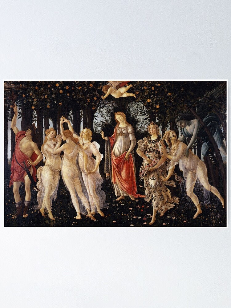 Botticelli primavera painting Vintage Poster