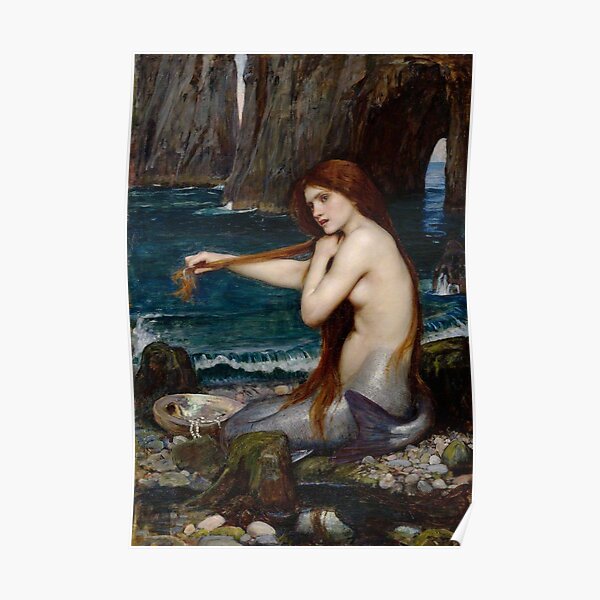 Mermaid John William Waterhouse Poster
