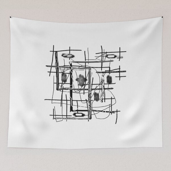 Item preview, Abstract Black And White Artwork Psychedelic designed and sold by YUNG DESIGNER.