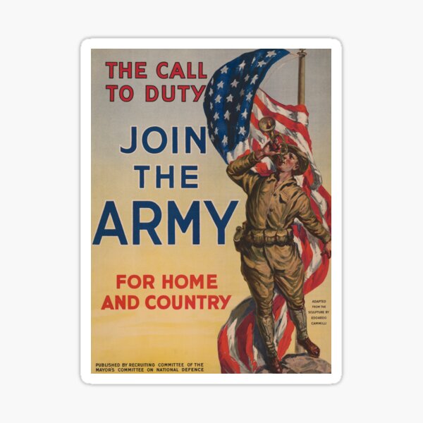 Item preview, World War I: Army Recruitment Poster designed and sold by AmericanInfidel.