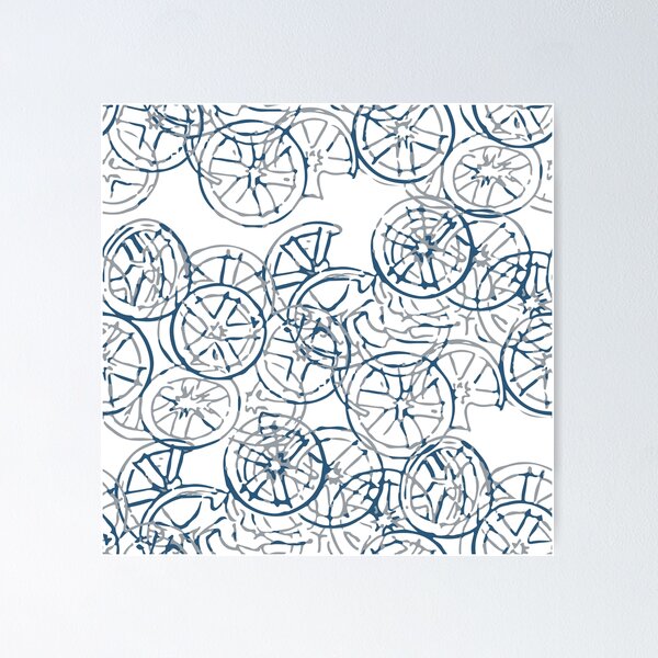 Item preview, Organic Wheels in Blue and Gray designed and sold by KShedenhelm.