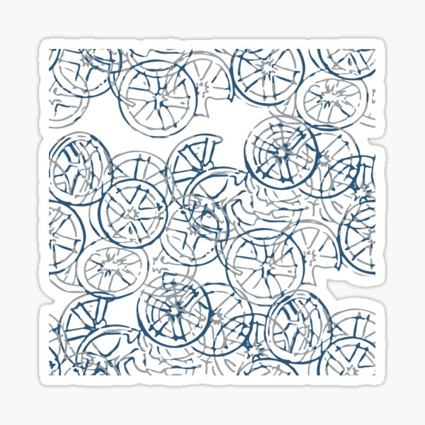 Item preview, Organic Wheels in Blue and Gray designed and sold by KShedenhelm.