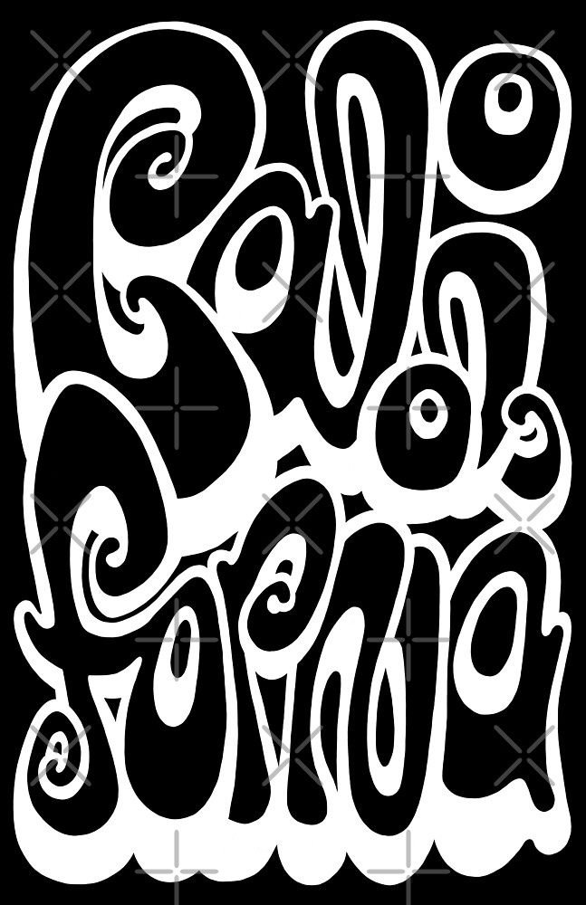 "California Lettering Typography Black and White Chalkboard" by