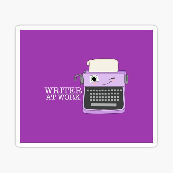 Writer At Work Sticker