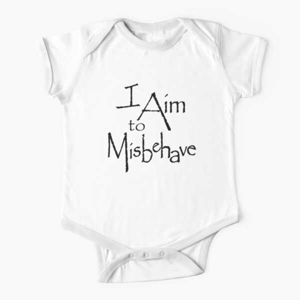 I Aim to Misbehave Short Sleeve Baby One-Piece