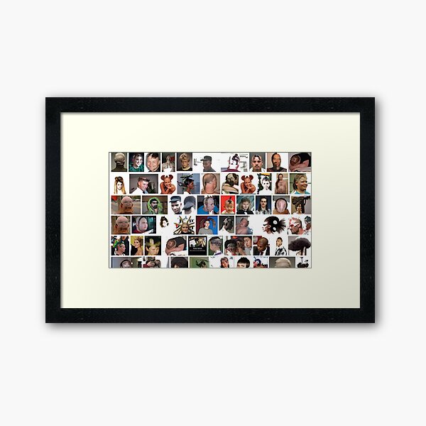 #people, #portrait, #girls, #boys, #men, #males, #face, #crowd Framed Art Print