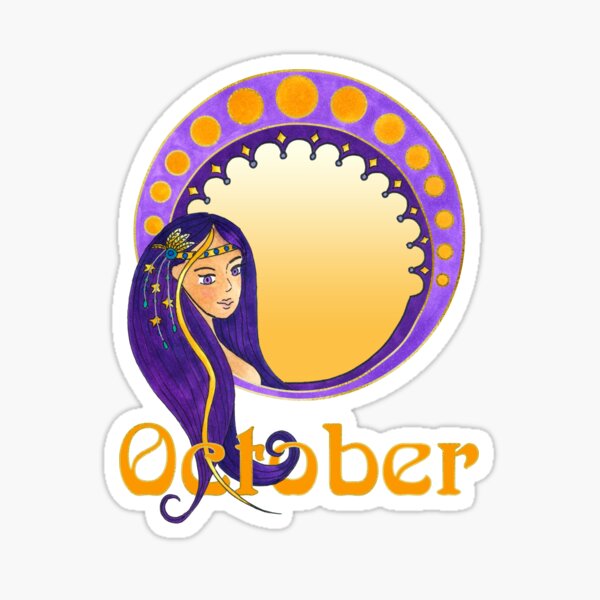 Lady October Sticker