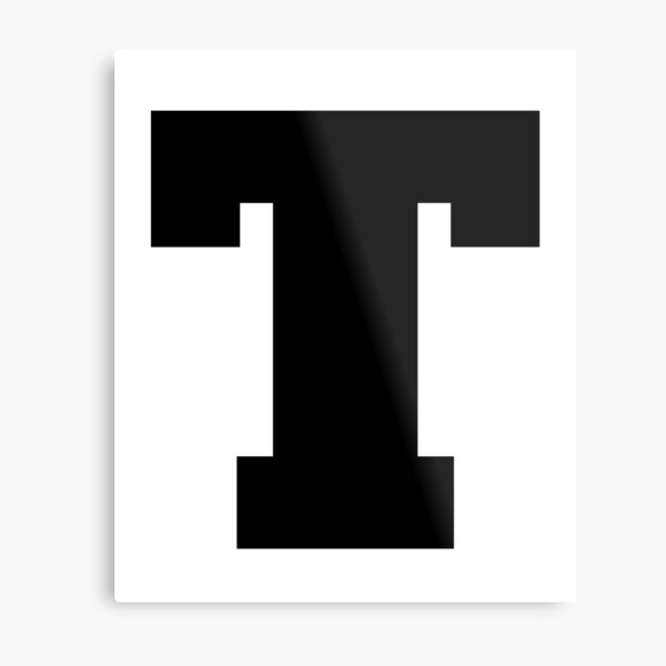 alphabet t uppercase letter t letter t metal print by marosharaf redbubble