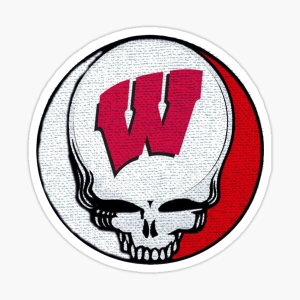 Vista previa del artículo con la obra «WISCONSIN SKULL STICKER», diseñado y vendido por mgemm45.