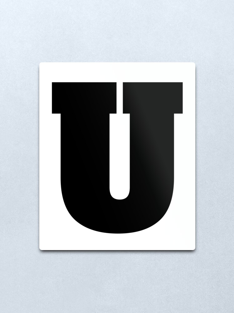 Metal Letra U, galvanizado, altura 12 cm Alfabeto – iniciales 