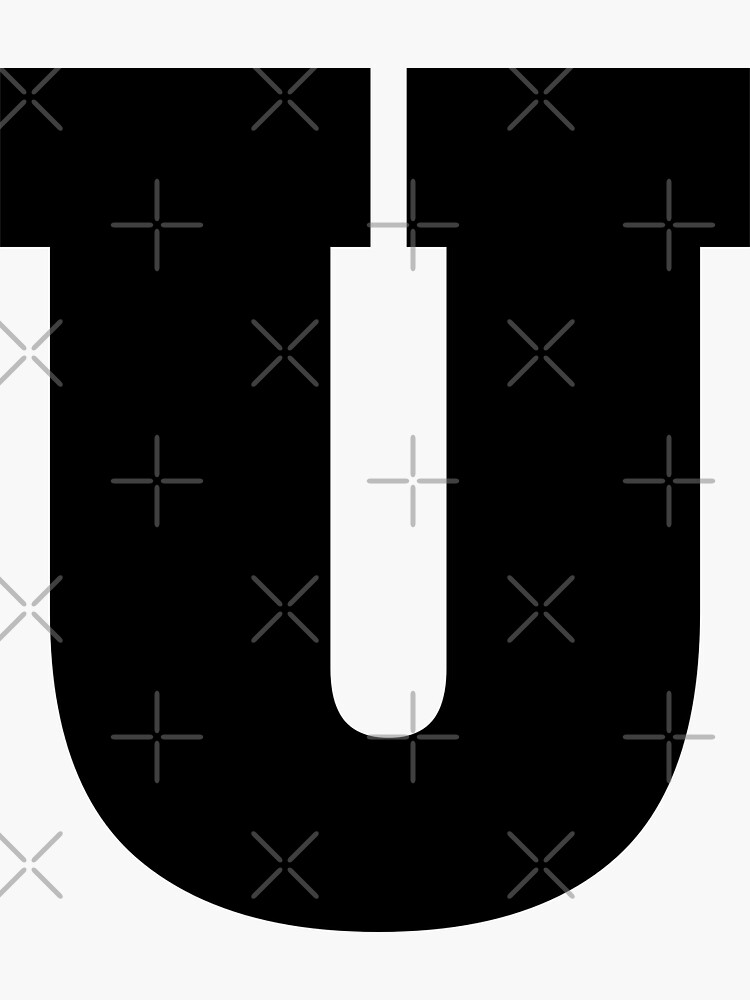 "Alphabet U (Uppercase letter u), Letter U" Sticker for Sale by Marwa Sharafeldin Redbubble