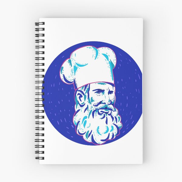 Item preview, Angry Bearded Chef Circle Doodle designed and sold by patrimonio.