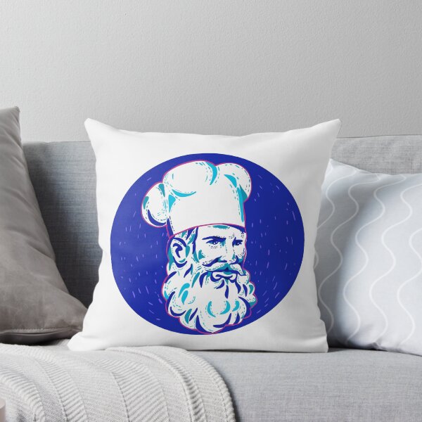 Item preview, Angry Bearded Chef Circle Doodle designed and sold by patrimonio.