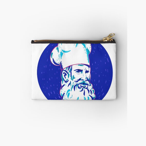 Item preview, Angry Bearded Chef Circle Doodle designed and sold by patrimonio.