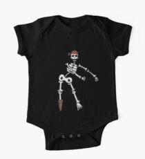 Floss Dance Skeleton Pirate Art | Halloween Flossing Gift One Piece - Short Sleeve
