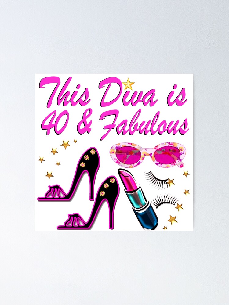 "HAPPY 40TH BIRTHDAY" Poster by JLPOriginals Redbubble