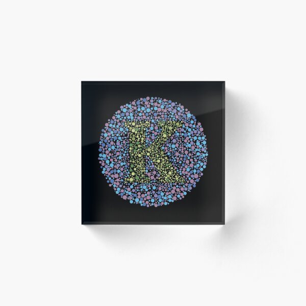 “K” Eye Test Letter Acrylic Block