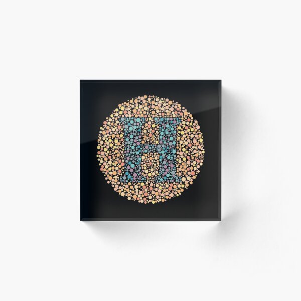 “H” Eye Test Letter Acrylic Block
