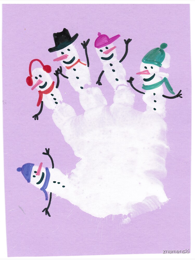 #snowman, #purple, #violet, #illustration, #fun, #design, #art, #cute by znamenski