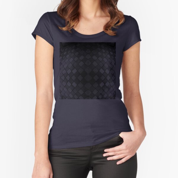 Skewed Checkers Fitted Scoop T-Shirt