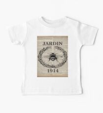 Zeitung drucken Französisch Land Paris Vintage Biene Baby T-Shirt
