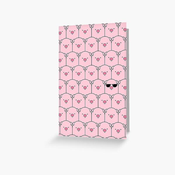 That Cool Pig Greeting Card