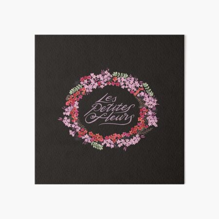 Les Petites Fleurs Wreath – Dark Art Board Print