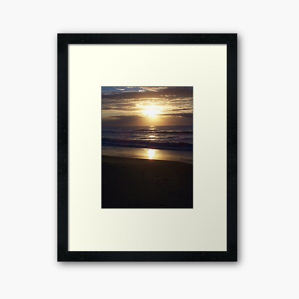 Sunrise At The Beach Framed Art Print