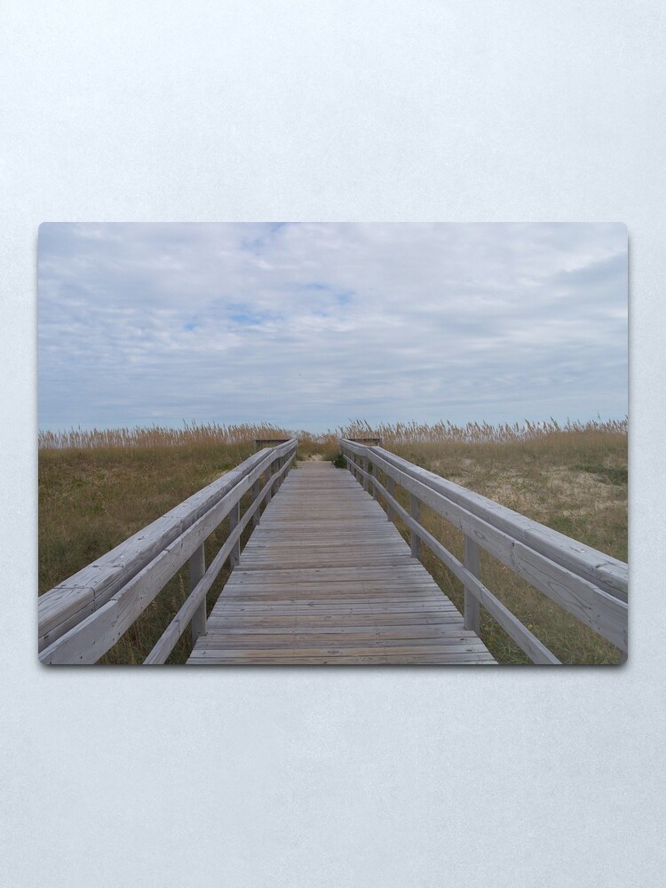 Alternate view of Boardwalk on Hatteras Island Metal Print