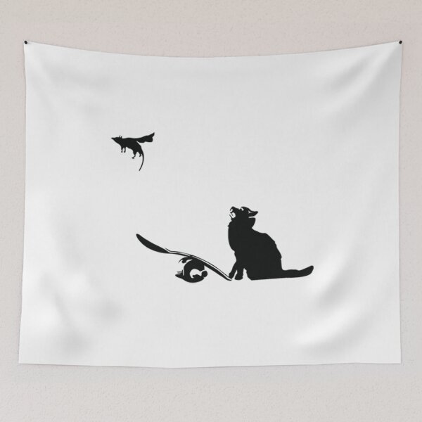 Item preview, Banksy Cat And Super Mouse designed and sold by ThatMerchStore.
