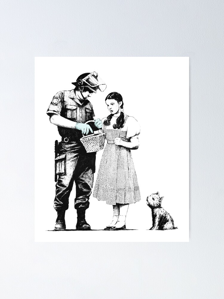 Poster Banksy - Policeman Searching Girl