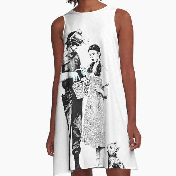 Banksy Policeman Searching Dorothy A-Line Dress
