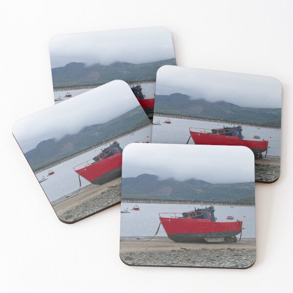 Item preview, Red Boat On The Barmoth Beach designed and sold by rawshutterbug.