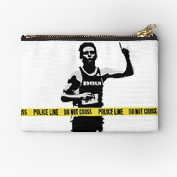 Banksy Marathon Runner Police Line Zipper Pouch