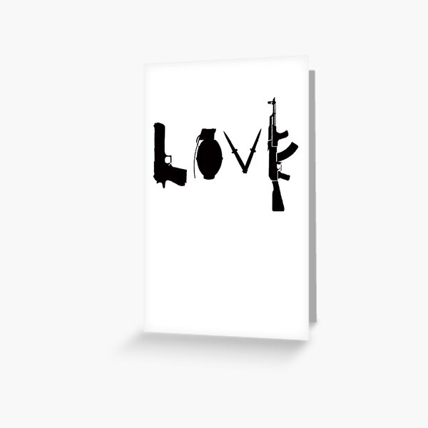 Banksy Love Guns Greeting Card