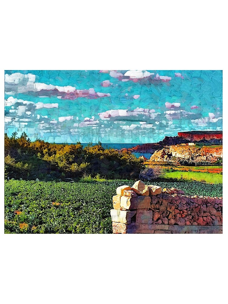 Thumbnail 3 of 3, Scarf, Mediterranean Landscape designed and sold by davidandmandy.