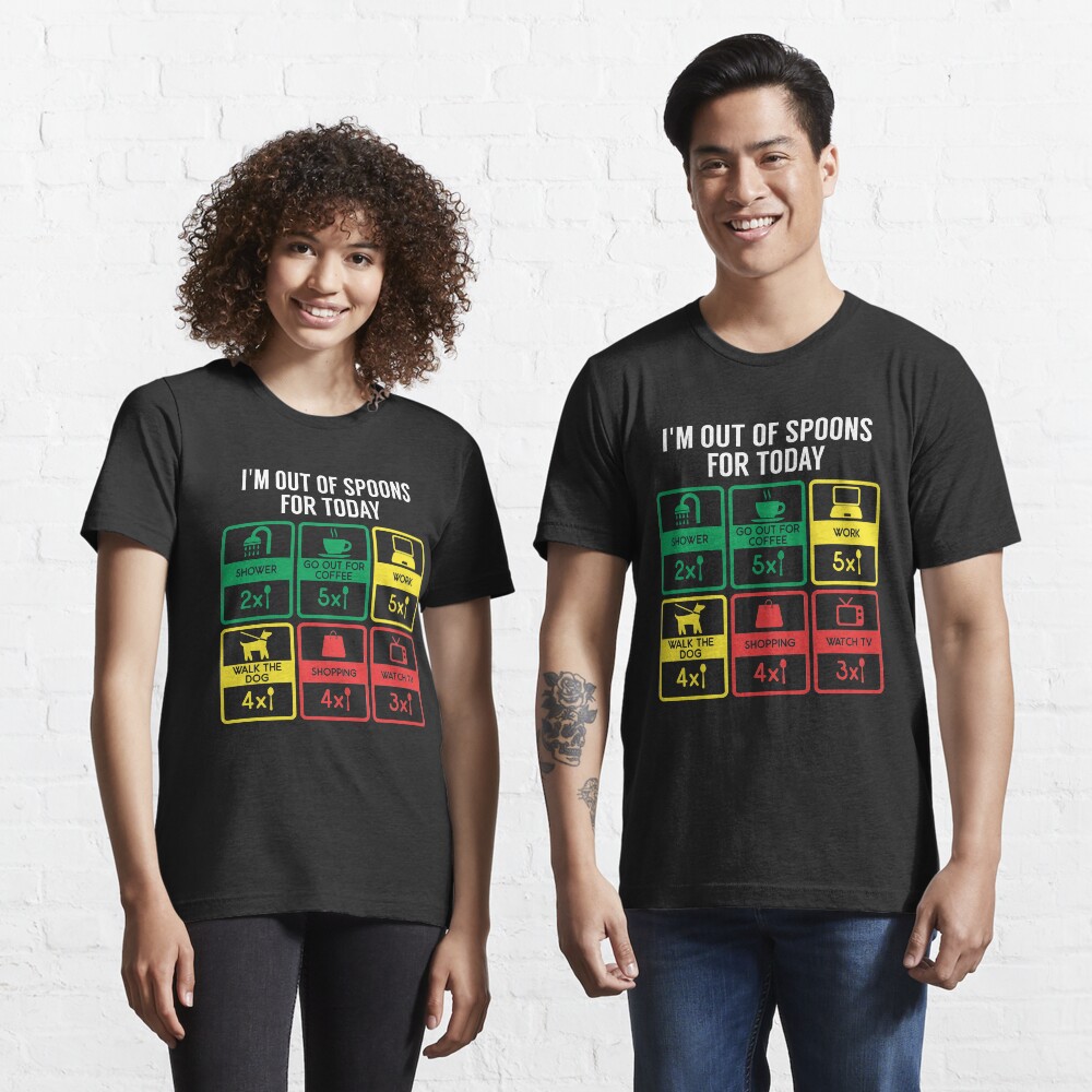 Out Of Spoons Autoimmune Disease - Autoimmune Disease Gift Essential T-Shirt