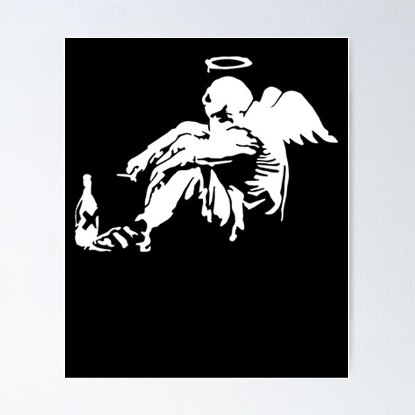 Item preview, Banksy Fallen Angel designed and sold by ThatMerchStore.