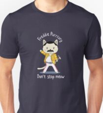 Don't Stop Meow! Cute Freddie Cat in Yellow Jacket Unisex T-Shirt