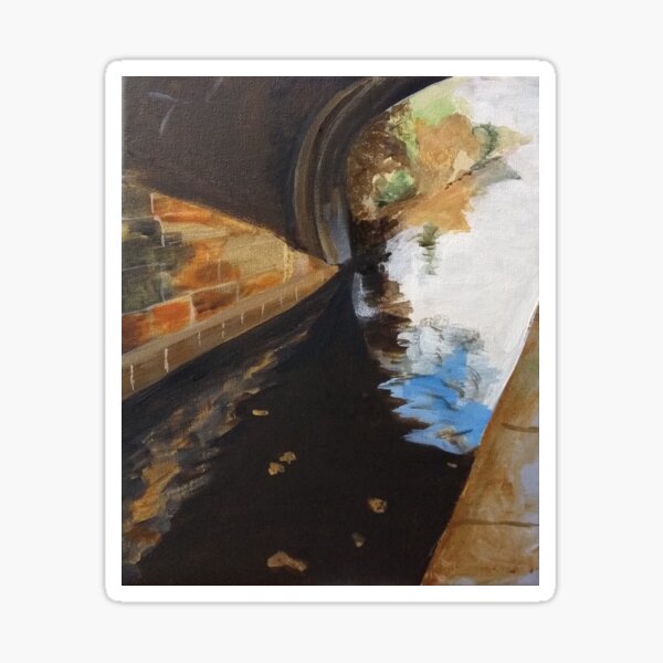 Canal Reflections - original artwork by Katherine Clarke Sticker