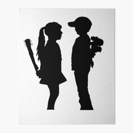 Banksy Boy Meets Girl | Art Board Print