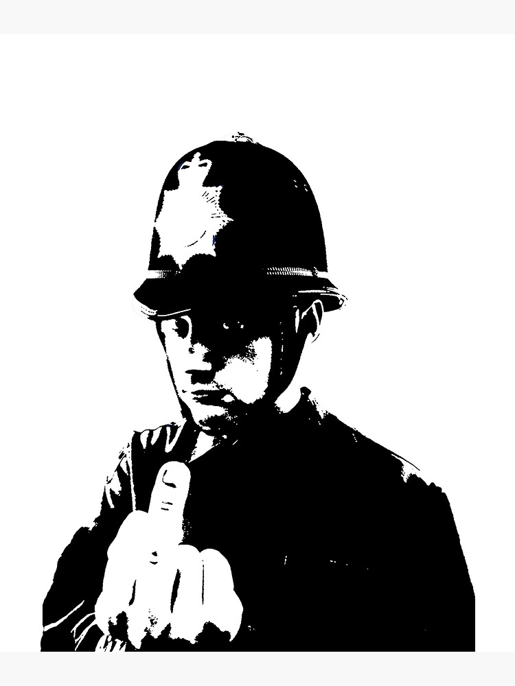 Banksy Swearing Policeman