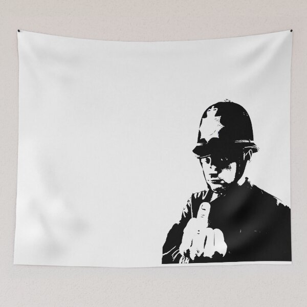Item preview, Banksy Swearing Policeman designed and sold by ThatMerchStore.