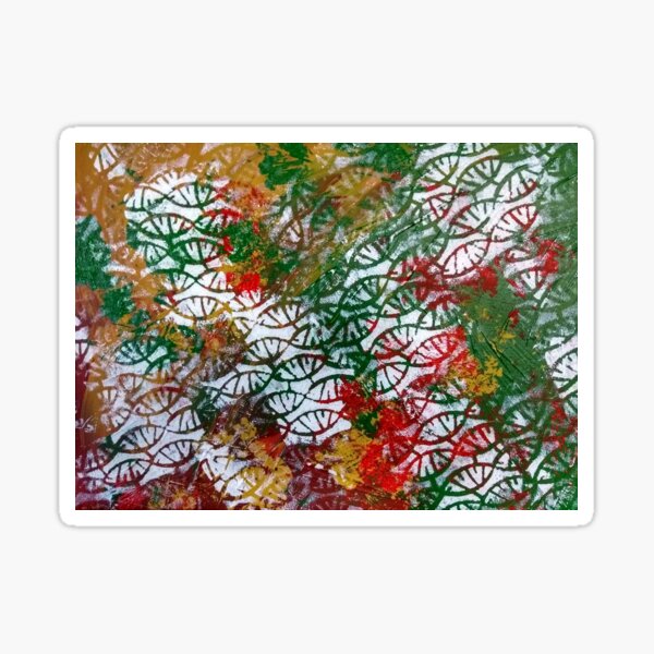 Autumn Colours Abstract Design Sticker