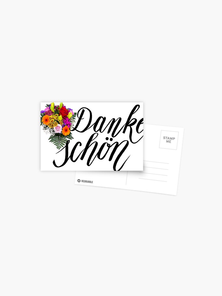 "Danke Schon!" Postcard for Sale by phandiltees Redbubble