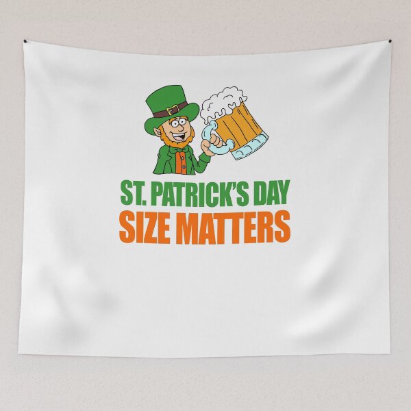 Item preview, St Patrick's Day Day Size Matters Leprechaun Party Shirt designed and sold by jaycartoonist.