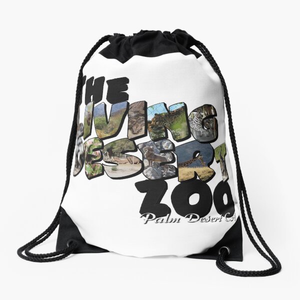 The Living Desert Zoo Big Letter Drawstring Bag
