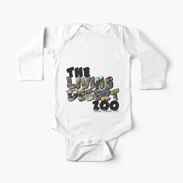The Living Desert Zoo Big Letter Long Sleeve Baby One-Piece
