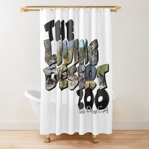 The Living Desert Zoo Big Letter Shower Curtain